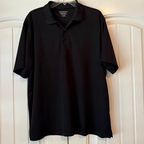 Saddlebred Classic Black Performance Polo Shirt - 2-$15 Eligible - Picture 1 of 4